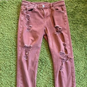 Rust Colored American Eagle Tomgirl Jeans